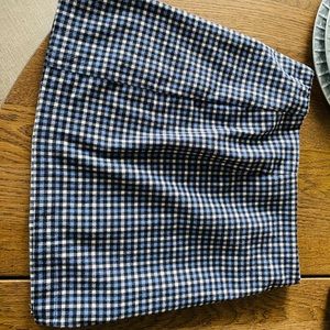 Wild fable plaid white and blue mini skirt